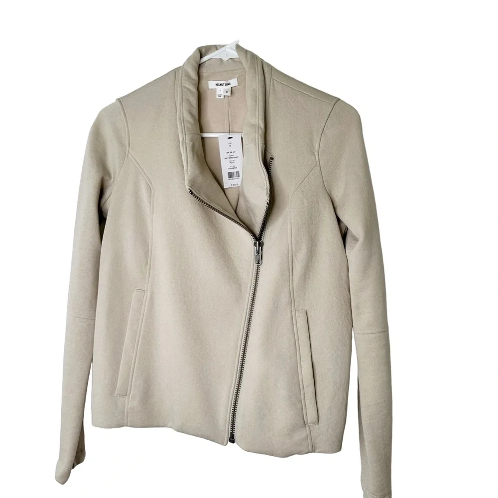 NWT Helmut Lang Double Zip Draped Tan Jacket P/XS - Picture 7 of 16